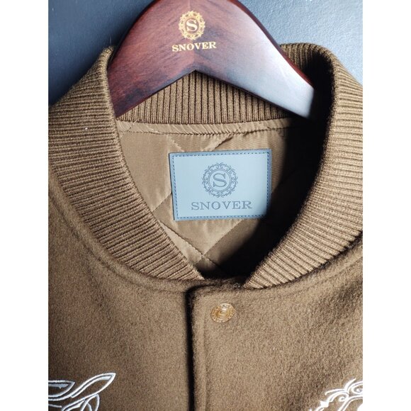 SNOVER Men’s Brown Bomber Jacket Size XL – Signature Premium Outerwear NWT - Picture 8 of 15